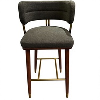 Tabourets de bar hauts de gamme italiens, modernes et simples, avec dossier haut, personnalisables pour les hôtels, les bars à domicile, les cuisines, les salles à manger