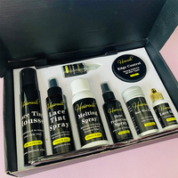 LOGO personnalisé colle pour perruque en dentelle bâton de cire imperméable teinte mousse pour dentelle spray fondant contrôle des bords kit d'installation pour perruque