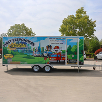 Remorque mobile personnalisée Chammp 2026 pour enfants, remorque événementielle remorquable pour fêtes, jeux éducatifs et usage commercial
