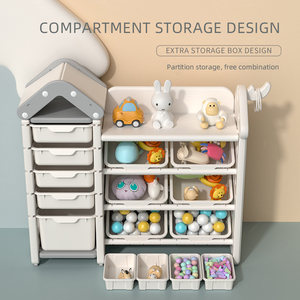 Organiseur pour bébé, étagères de rangement en plastique PE/PP, unités d'étagères multicouches avec boîte de rangement indépendante - Product Image 2
