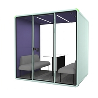 Cabine de travail insonorisée haute densité pour bureau intérieur, absorption acoustique, espace d'isolation privé