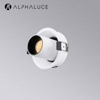 ALPHALUCE Spot LED encastré au plafond sans cadre 10W réglable pour salon, CRI 98, dimmable