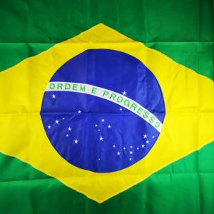 Bandiera del Brasile Personalizzata 3x5ft in Nylon 210D Ricamata, Produzione Diretta - Product Image 2