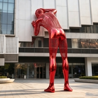 104 Esculturas Modernas de Árboles Metálicos Pintados, Estatuas Gigantes con Toldo Arcoíris para Proyectos de Construcción de Ciudades Turísticas Culturales