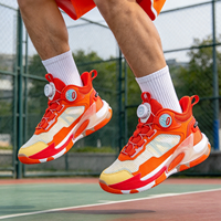 Chaussures de sport décontractées de haute qualité de tous types, style basketball, avec bouton rotatif personnalisé, en caoutchouc, pour hommes
