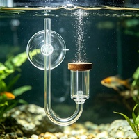 Compteur de bulles transparent pour plantes d'aquarium avec ventouse, diffuseur de CO2 pour aquarium