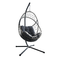 Fauteuil suspendu double place en fer forgé, style nid d'oiseau, pour intérieur et balcon, balançoire et hamac de relaxation, style influenceur