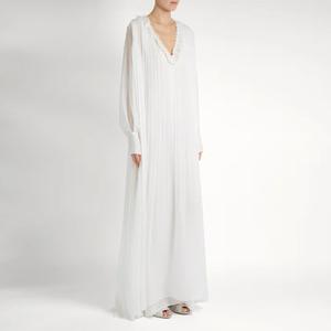 Déesse Fan Vêtements D'été Nouveau Style Français Lâche Européenne Plus La Taille Femmes Robe <span class=keywords><strong>Blanche</strong></span> - Product Image 5