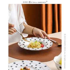 Service <span class=keywords><strong>de</strong></span> table en céramique nordique <span class=keywords><strong>de</strong></span> la série Polka Dot - Product Image 4
