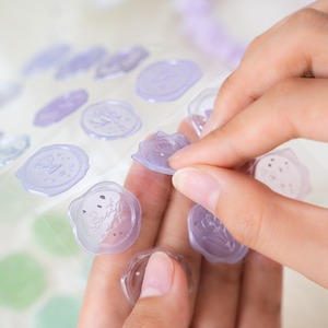 18 pegatinas decorativas transparentes de gelatina DIY para dulces, sellos de pintura de fuego, decoración suave para sellar sobres, para productos lácteos y estética - Product Image 2