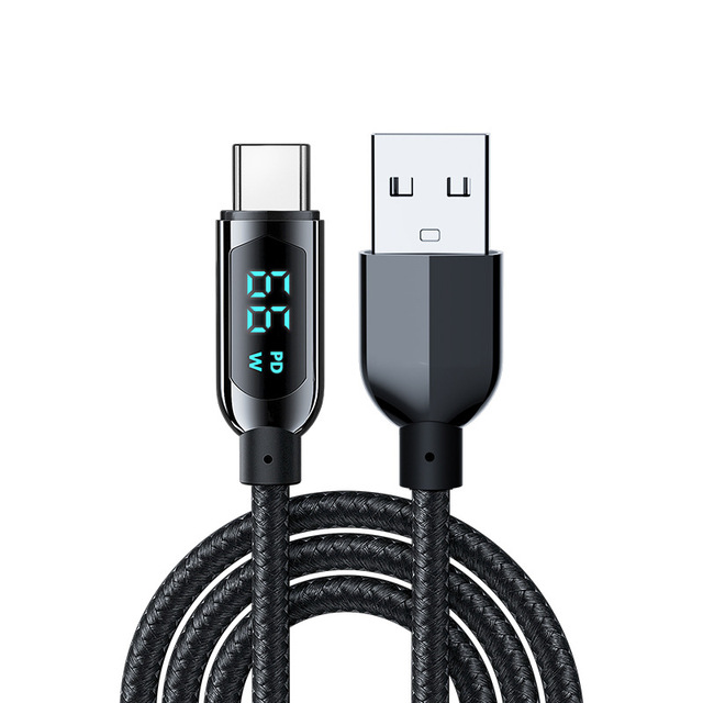 Wholesale Fast Charging Led Display Visible Fast Charger Power Pd 20w Type C Usb to Light Data Cable for Ip