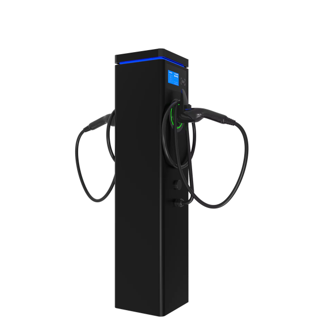 AC 22kW 44kW Public Charging Station With Dual Type 2 Cable Free Standing EV Charging Station