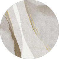 INS Style tapis rond Simple rayé en peluche tapis coussin canapé loisirs chaise chambre bord tapis