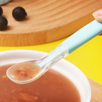 Creatieve Bulk Kinderbestekset 304 Roestvrij Staal Dubbele Eindspatel Lepel Fruitpuree Lepel voor Restaurant Dessertbenodigdheden