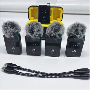 Micro không dây chuyên nghiệp 1 Drag 4 SX13 cho máy quay phim, micro cài áo không dây với 4 micro, 3 micro - Product Image 1