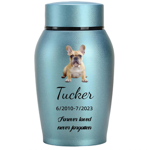 Urna Personalizada para Cenizas de Perros y Gatos, Recuerdo Conmemorativo para Mascotas con Nombre y Foto Grabados, Urna de Cremación, Recuerdo para el Hogar - Product Image 1