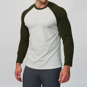 Camiseta deportiva, de ocio y fitness para hombre, de color transpirable, manga larga de nueve puntos, cuello redondo, camiseta de viaje a casa - Product Image 5