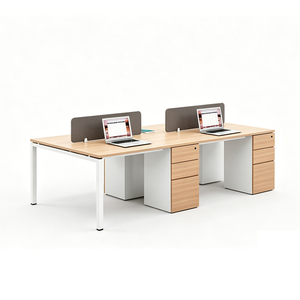 Scrivania per <span class=keywords><strong>Ufficio</strong></span> Coworking, Postazione di Lavoro per Dipendenti, Scrivania per 4 Persone - Product Image 4