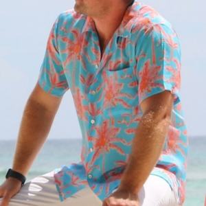 Factory Designed High Quality Beach Print Lapel <b>Men's</b> Golf Polo <b>Shirt</b> Custom Made Cotton Polo <b>Shirt</b> - Product Image 4