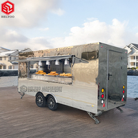 Remorque de vente de hot-dog Concession Fenêtre Chariot de crème glacée Cuisine mobile durable Remorque de camion de nourriture