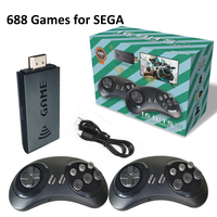 Mini console de jeu TV pour MEGA DRIVE, double manette sans fil 2,4 GHz, design rétro 16 bits, prise en charge 4K HD, 2550 jeux intégrés, TF