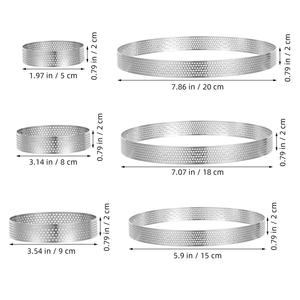 En gros, Cercle de cuisson rond perforé en acier inoxydable 304, soudé sans couture, pour gâteaux, tartes, mousses et pâtisseries - Product Image 6