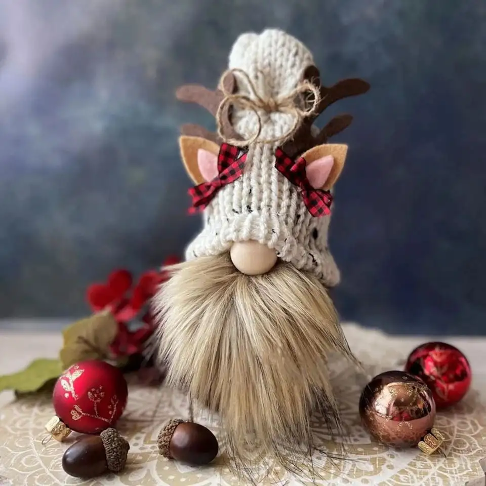 2022 Christmas Adornments Home Santa Claus Doll Dwarf Gnome Christmas Tree Ornaments Gnomes Plush Doll Dwarf Decoration Gifts