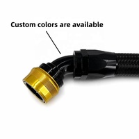 Tuyau en caoutchouc CPE renforcé en acier inoxydable tressé en nylon AN4-AN10 avec raccord rapide pivotant pour ligne de carburant, huile, liquide de refroidissement et vide pour la course