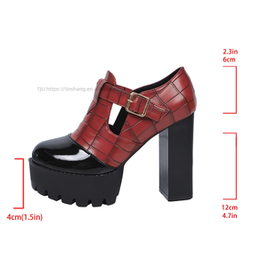 Chaussures à talons hauts professionnelles pour femmes, style européen et américain, à talon profond, nouvelle collection printemps, grandes tailles, color-block - Product Image 6