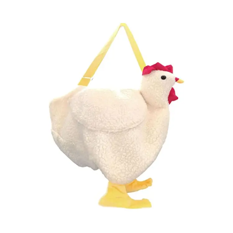 Borsa di pollo borsa di pollo borsa a tracolla di gallina soffice borsa a tracolla di peluche borsa a tracolla di cartone animato per ragazze donne