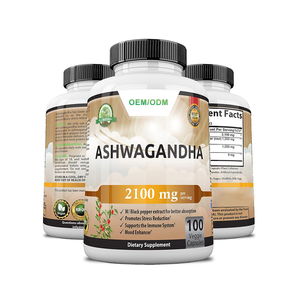 Hỗ trợ một hệ thống thần kinh khỏe mạnh adaptogenic thảo mộc <span class=keywords><strong>Ashwagandha</strong></span> ksm-66 chiết xuất viên nang - Product Image 1