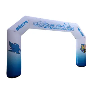 กันน้ําออกแบบเองกลางแจ้งยักษ์โฆษณา Arch ขนาดใหญ่ Inflatable Arch พร้อมไฟ LED สําหรับขาย