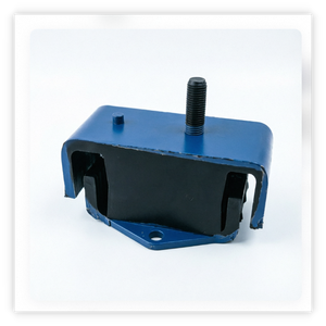 Support moteur universel bleu avec coussin en caoutchouc isolant les vibrations à boulons filetés pour bus, camions et engins de construction - Product Image 3