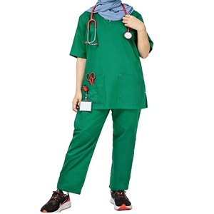 Set di Divise Mediche per Donne, Design Professionale, Tinta Unita in Spandex, per Chirurgia, Salone di Bellezza, Infermieristica, Pediatria, Odontoiatria - Product Image 1