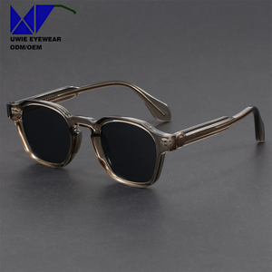 Gafas de Sol Vintage OEM con Marco TR, Cuadradas, Gruesas, para Hombre y Mujer, con Logotipo Personalizado, Marco Beige, Lentes UV400 - Product Image 5