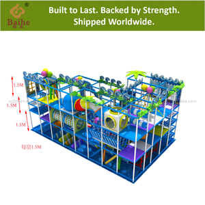 สนามเด็กเล่นในร่มขนาดใหญ่ BAIHE พร้อมสไลเดอร์ลูกบอลและท่อสไลเดอร์ ดีไซน์ธีมมหาสมุทร ปลอดภัยสำหรับเด็ก - Product Image 4