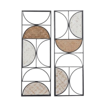 Großes Wandkunst-Set für die Heimdekoration: Kleine Runde Teller-Arrangements als Hängedekoration für das Wohnzimmer im Modernen Zeitgenössischen Design