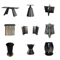 Pied de table de salle à manger moderne en acier inoxydable de luxe pour mobilier de salle à manger