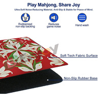 Tapis de Mahjong Personnalisé 32,5x32,5 Pouces Imprimé sur Mesure, Base Antidérapante en Caoutchouc, Tapis de Table de Mahjong pour Jeux de Société et Poker, Vente Directe Usine, OEM