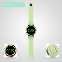 Jam Tangan Digital LED Mewah untuk Anak Laki-laki dan Perempuan, Desain Bulat, Sporty, Fashionable, Cocok untuk Hadiah