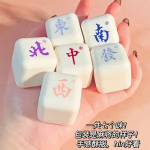 Mini Mahjong de estilo chino, crema de fragancia, puré de arroz, perfume sólido, regalos para hombres y mujeres, Fragancia ligera duradera