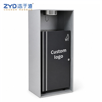 Contenedor de Basura Rectangular Profesional de Metal Resistente y de Alta Calidad para Exteriores, con Logotipo Personalizado, Abierto por Arriba, para Reciclaje Comercial