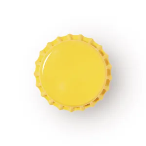 Made In Italy Printed Logo Reasonable Price Bottle Cap Non Pvc 26mm Yellow Metal Bottle Caps Closures