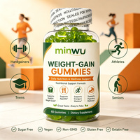 Gummies véganes naturelles sans sucre pour la prise de poids pour hommes et femmes adultes, usage quotidien