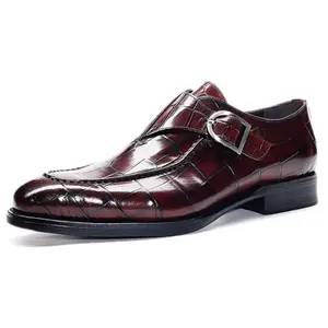 Мужская весенне-осенняя кожаная деловая повседневная обувь для джентльмена с квадратной пряжкой, фабричная Оптовая и розничная продажа