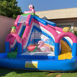 Tobogán Inflable Comercial de PVC con Forma de Flamenco, Castillo Hinchable Combinado para Niños, Piscina Inflable con Tobogán - Product Image 5
