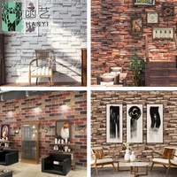 Approvisionnement Usine Pas Cher Rouleaux de Papier Peint Effet Pierre pour Chambre, Papier Peint Mural Auto-Adhésif PVC 3D Brique Décoration Maison