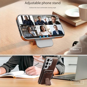 Funda de Teléfono Tipo Cartera de Cuero PU Magnética con Acabado Elegante para Samsung S26 S23 S24 S25 Ultra con Ranuras para Tarjetas, Soporte y Protección Antigolpes - Product Image 5