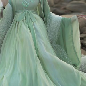 2025 nuevo <span class=keywords><strong>Hanfu</strong></span> adulto antiguo vestido falda en el pecho viento chino estudiantes elegante antiguo diario primavera y verano traje al por mayor - Product Image 5