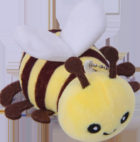 Porte-clés en peluche insecte très vendu, adorable coccinelle, abeille, scarabée, papillon, porte-clés en peluche, jouet pendentif pour machine à griffes